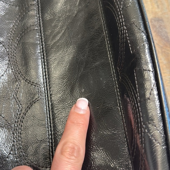 COACH Authentic Patent Leather Black Shoulder Bag - Picture 10 of 17